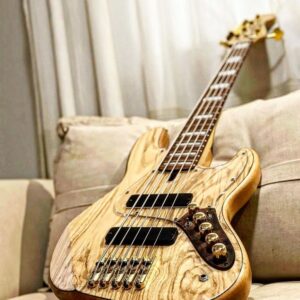 Jazz Bass 5c - Top Burl Gold